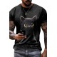 Erkek Bisiklet Yaka Kedi Baskılı Süprem T-shirt , 18566 Erkek Bisiklet Yaka Kedi Baskılı Süprem T-shirt , 18566
