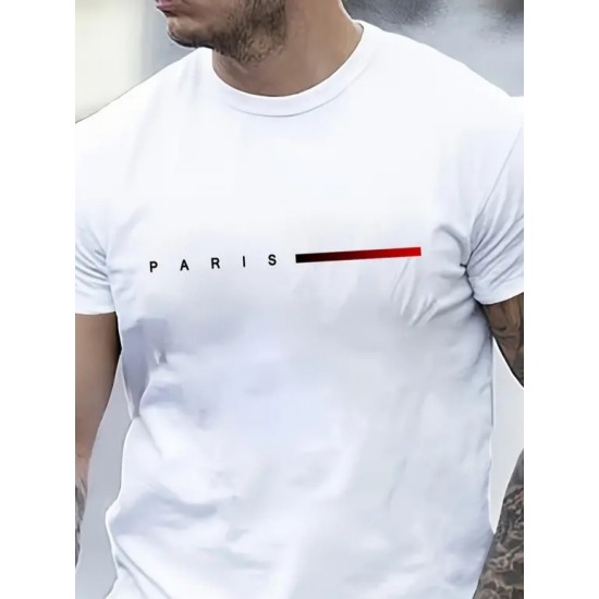 Erkek Paris Baskılı Süprem T-shirt , 18556 Erkek Paris Baskılı Süprem T-shirt , 18556