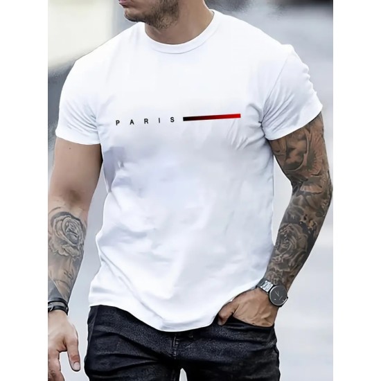 Erkek Paris Baskılı Süprem T-shirt , 18556 Erkek Paris Baskılı Süprem T-shirt , 18556