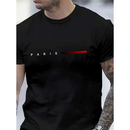 Erkek Paris Baskılı Süprem T-shirt , 18555 Erkek Paris Baskılı Süprem T-shirt , 18555
