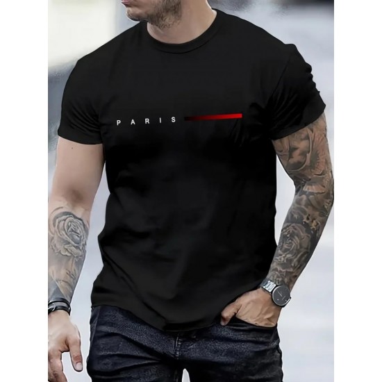 Erkek Paris Baskılı Süprem T-shirt , 18555 Erkek Paris Baskılı Süprem T-shirt , 18555