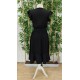 Women' S Double-breasted Crepe Long Dress With Ruffle Sleeves And Hem , 18613 Women' S Double-breasted Crepe Long Dress With Ruffle Sleeves And Hem , 18613