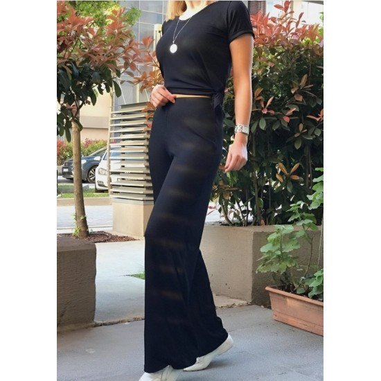 Women' S Short-sleeved, Wide-leg Camisole Two-piece Suit , 10208 Women' S Short-sleeved, Wide-leg Camisole Two-piece Suit , 10208