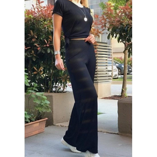 Women' S Short-sleeved, Wide-leg Camisole Two-piece Suit , 10208 Women' S Short-sleeved, Wide-leg Camisole Two-piece Suit , 10208