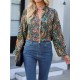 Women' S Long Sleeved V-neck Loose Jersey Blouse , 18996 Women' S Long Sleeved V-neck Loose Jersey Blouse , 18996
