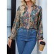 Women' S Long Sleeved V-neck Loose Jersey Blouse , 18996 Women' S Long Sleeved V-neck Loose Jersey Blouse , 18996