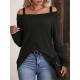 Women' S Strappy Two-shoulder Loose Wool Viscose Blouse , 19178 Women' S Strappy Two-shoulder Loose Wool Viscose Blouse , 19178