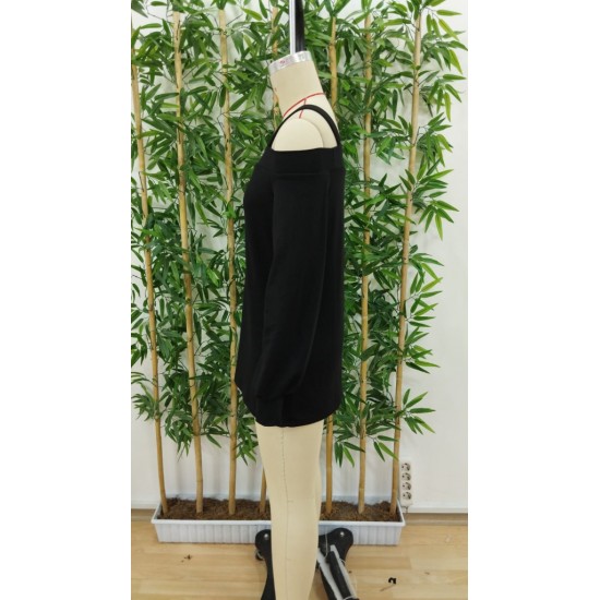 Women' S Strappy Two-shoulder Loose Wool Viscose Blouse , 19178 Women' S Strappy Two-shoulder Loose Wool Viscose Blouse , 19178