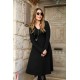 Women' S Long Sleeve V-neck Loose Midi Acrylic Dress, 19196 Women' S Long Sleeve V-neck Loose Midi Acrylic Dress, 19196