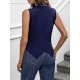 Women' S V-neck Front Buttoned Imported Crepe Vest, 17780 Women' S V-neck Front Buttoned Imported Crepe Vest, 17780