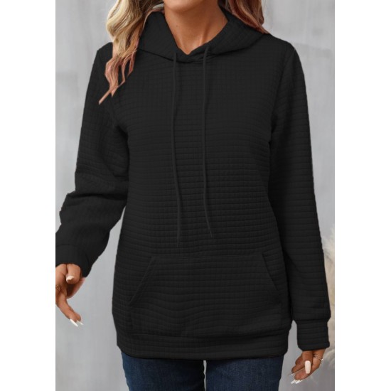 Kadın Uzun Kollu Kapşonlu Bağcıklı Cepli Capitone Sweatshirt , 19238 Kadın Uzun Kollu Kapşonlu Bağcıklı Cepli Capitone Sweatshirt , 19238