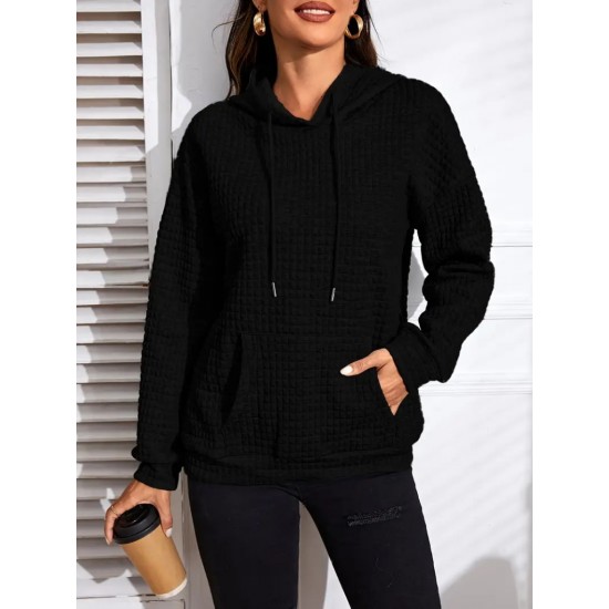 Kadın Uzun Kollu Kapşonlu Bağcıklı Cepli Capitone Sweatshirt , 19238 Kadın Uzun Kollu Kapşonlu Bağcıklı Cepli Capitone Sweatshirt , 19238