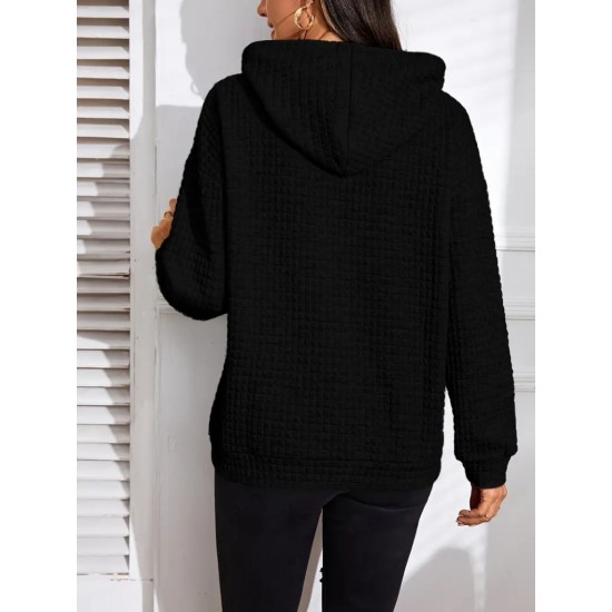 Kadın Uzun Kollu Kapşonlu Bağcıklı Cepli Capitone Sweatshirt , 19238 Kadın Uzun Kollu Kapşonlu Bağcıklı Cepli Capitone Sweatshirt , 19238