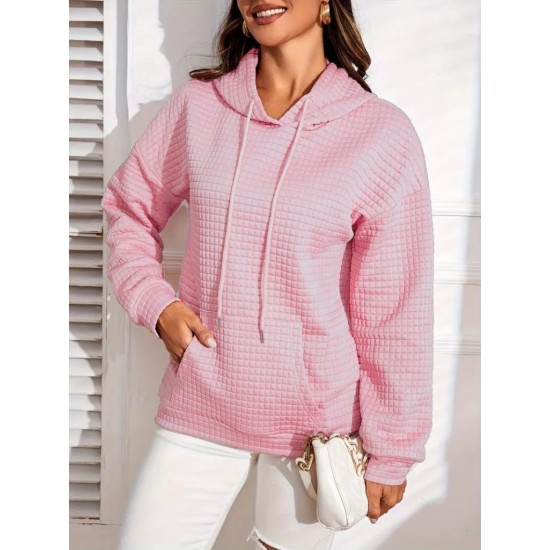 Kadın Uzun Kollu Kapşonlu Bağcıklı Cepli Capitone Sweatshirt , 19237 Kadın Uzun Kollu Kapşonlu Bağcıklı Cepli Capitone Sweatshirt , 19237