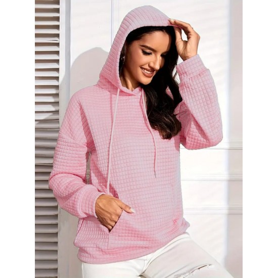 Kadın Uzun Kollu Kapşonlu Bağcıklı Cepli Capitone Sweatshirt , 19237 Kadın Uzun Kollu Kapşonlu Bağcıklı Cepli Capitone Sweatshirt , 19237