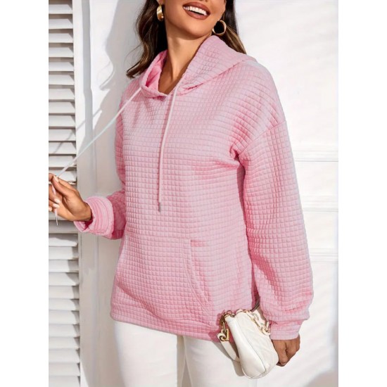 Kadın Uzun Kollu Kapşonlu Bağcıklı Cepli Capitone Sweatshirt , 19237 Kadın Uzun Kollu Kapşonlu Bağcıklı Cepli Capitone Sweatshirt , 19237