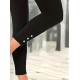Women' S Leg Button Detail Diving Leggings , 14761 Women' S Leg Button Detail Diving Leggings , 14761