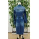Women' S Long Sleeve Collar Button Front Pocket Denim Midi Dress , 19298 Women' S Long Sleeve Collar Button Front Pocket Denim Midi Dress , 19298