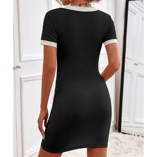 Women' S Short Sleeve Bias Knit Dress, 8483 Women' S Short Sleeve Bias Knit Dress, 8483
