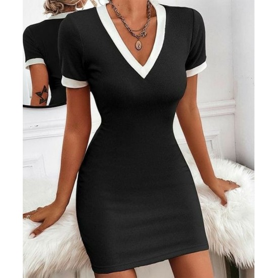 Women' S Short Sleeve Bias Knit Dress, 8483 Women' S Short Sleeve Bias Knit Dress, 8483