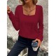 Women' S Long Sleeve Double Breasted Collar Sleeve And Hem Cuff Detail Soft Blouse, 19786 Women' S Long Sleeve Double Breasted Collar Sleeve And Hem Cuff Detail Soft Blouse, 19786