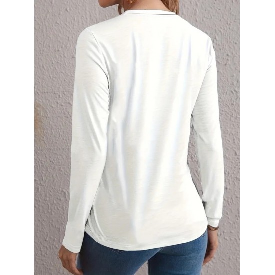 Women' S Long Sleeve Crew Neck Heart Pattern Blouse , 20847 Women' S Long Sleeve Crew Neck Heart Pattern Blouse , 20847