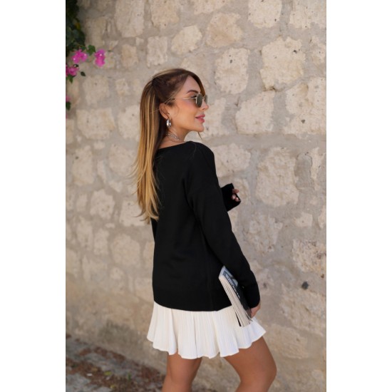 Women' S Long Sleeve One Shoulder Open Acrylic Blouse, 20901 Women' S Long Sleeve One Shoulder Open Acrylic Blouse, 20901