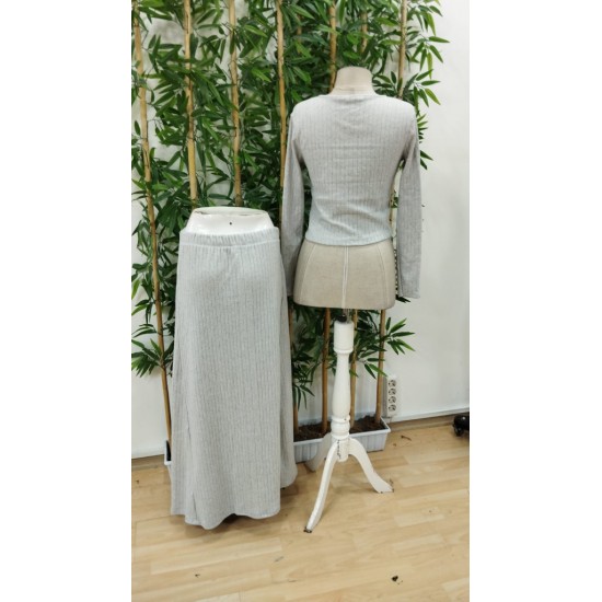Women' S Long Sleeve Front Button Blouse And High Waist A-line Long Skirt With Tassel Camisole Two-piece Set , 20909 Women' S Long Sleeve Front Button Blouse And High Waist A-line Long Skirt With Tassel Camisole Two-piece Set , 20909