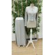 Women' S Long Sleeve Front Button Blouse And High Waist A-line Long Skirt With Tassel Camisole Two-piece Set , 20909 Women' S Long Sleeve Front Button Blouse And High Waist A-line Long Skirt With Tassel Camisole Two-piece Set , 20909