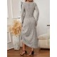 Women' S Long Sleeve Front Button Blouse And High Waist A-line Long Skirt With Tassel Camisole Two-piece Set , 20909 Women' S Long Sleeve Front Button Blouse And High Waist A-line Long Skirt With Tassel Camisole Two-piece Set , 20909
