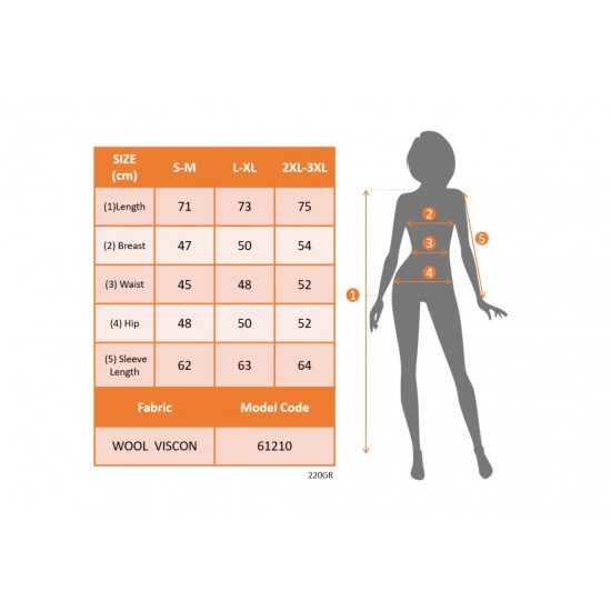Kadın Uzun Kollu V Yakalı Yandan Düğme Detay Yün Viskon Bluz, 21084 Kadın Uzun Kollu V Yakalı Yandan Düğme Detay Yün Viskon Bluz, 21084