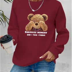 Kadın Uzun Kollu Bisiklet Yaka Ayıcık Desenli Viskon Iki Iplik Bluz , 21116 Kadın Uzun Kollu Bisiklet Yaka Ayıcık Desenli Viskon Iki Iplik Bluz , 21116