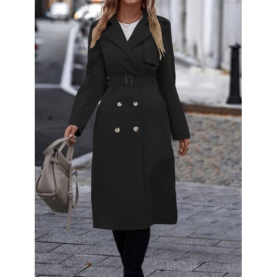 Kadın Uzun Kollu Yakalı önden Düğmeli Beli Kuşaklı Midi Gabardin Trençkot, 21358 Kadın Uzun Kollu Yakalı önden Düğmeli Beli Kuşaklı Midi Gabardin Trençkot, 21358