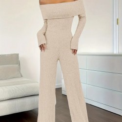 Kadın Uzun Kollu Madonna Yaka şardonlu Kaşkorse Tulum, 21400