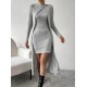 Women' S Halter Round Neck Dress And Half Turtleneck Combination Raised Camisole Two-piece Suit, 21498 Women' S Halter Round Neck Dress And Half Turtleneck Combination Raised Camisole Two-piece Suit, 21498