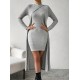 Women' S Halter Round Neck Dress And Half Turtleneck Combination Raised Camisole Two-piece Suit, 21498 Women' S Halter Round Neck Dress And Half Turtleneck Combination Raised Camisole Two-piece Suit, 21498