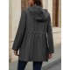 Women' S Long Sleeve Hooded Front Zip Button And Pocket Detail Bondite Jacket, 21488 Women' S Long Sleeve Hooded Front Zip Button And Pocket Detail Bondite Jacket, 21488