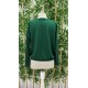 Women' S Long Sleeve Crew Neck Patterned Viscose Two Thread Blouse, 21517 Women' S Long Sleeve Crew Neck Patterned Viscose Two Thread Blouse, 21517