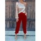 Women' S High Waist Elasticated Pocket Detail Velvet Trousers , 21627 Women' S High Waist Elasticated Pocket Detail Velvet Trousers , 21627