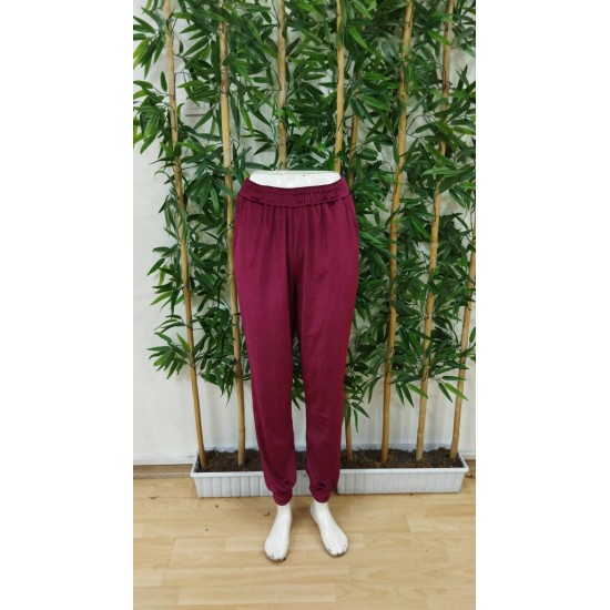 Women' S High Waist Elasticated Pocket Detail Velvet Trousers , 21627 Women' S High Waist Elasticated Pocket Detail Velvet Trousers , 21627