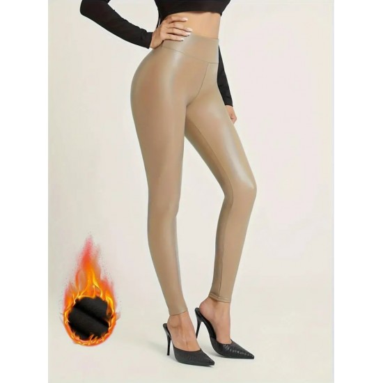 Women' S High Waist Leather Leggings, 22011 Women' S High Waist Leather Leggings, 22011