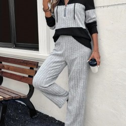 Kadın Uzun Kollu Kapşonlu önden Fermuarlı şardonlu Kaşkorse Bluz Ve Pantolon , 22034 Kadın Uzun Kollu Kapşonlu önden Fermuarlı şardonlu Kaşkorse Bluz Ve Pantolon , 22034