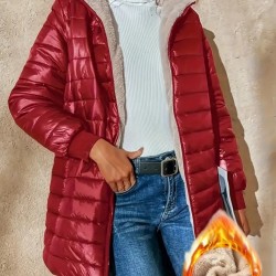 Kadın Uzun Kollu Kapşonlu Cep Detaylı Fermuarlı Orta Boy Mont, 21951 Kadın Uzun Kollu Kapşonlu Cep Detaylı Fermuarlı Orta Boy Mont, 21951