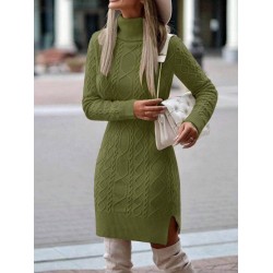 Loren Yünlü Motifli Midi Boy Triko Elbise, 22427 Loren Yünlü Motifli Midi Boy Triko Elbise, 22427