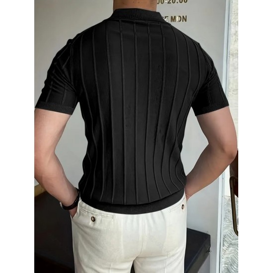 Erkek Kısa Kollu Polo Yakalı Düğmeli Triko Bluz, 23258 Erkek Kısa Kollu Polo Yakalı Düğmeli Triko Bluz, 23258