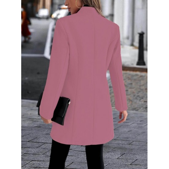 Kadın Uzun Kollu Kırlangıç Yaka önden Düğmeli Kısa Kaşe Kaban, 21914 Kadın Uzun Kollu Kırlangıç Yaka önden Düğmeli Kısa Kaşe Kaban, 21914