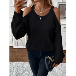 Kadın Uzun Kollu Omuzlardan Açık Askılı Yuvarlak Yaka Triko Bluz , 23265 Kadın Uzun Kollu Omuzlardan Açık Askılı Yuvarlak Yaka Triko Bluz , 23265