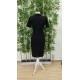 Women' S Short Sleeve Double Breasted Side Buttoned Imported Crepe Dress , 23457 Women' S Short Sleeve Double Breasted Side Buttoned Imported Crepe Dress , 23457