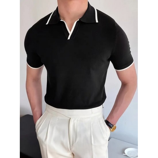 Men' S Long Sleeve Collared Knitted Blouse, 23521 Men' S Long Sleeve Collared Knitted Blouse, 23521