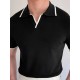 Men' S Long Sleeve Collared Knitted Blouse, 23521 Men' S Long Sleeve Collared Knitted Blouse, 23521